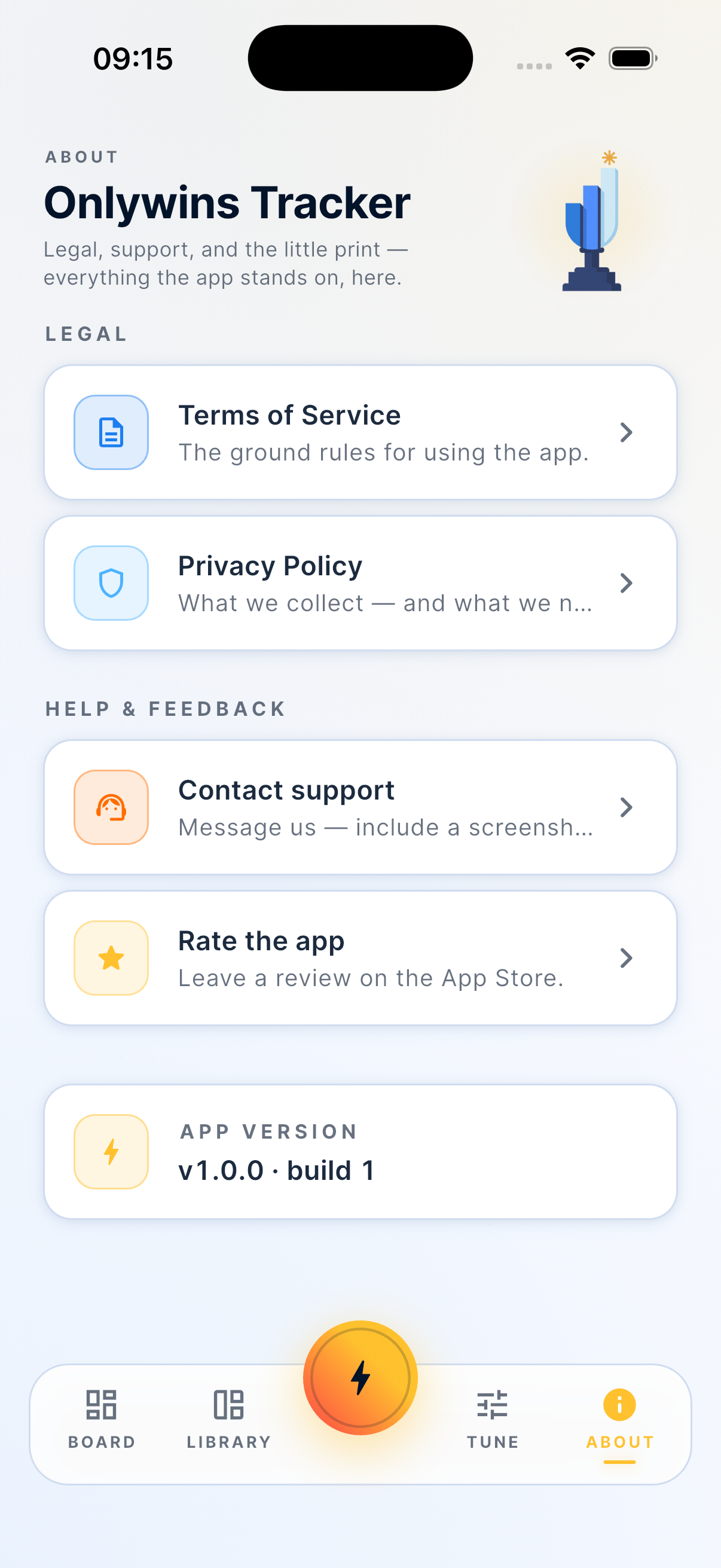 Onlywins Tracker screen 15